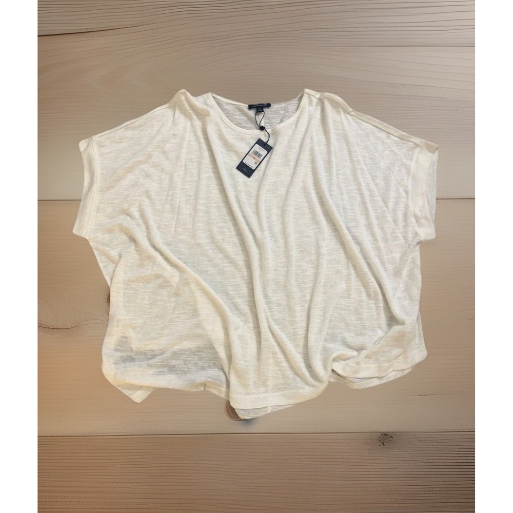 NWT Tommy Hilfiger 2X Women's Ivy Slub Knot Top Short Sleeve Shirt Tanglewood